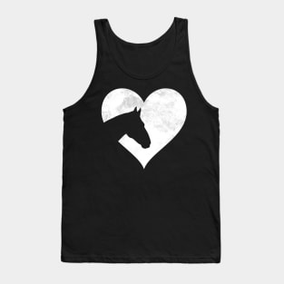 Horse Heart Silhouette For Cowgirl Equestrian Graphic Girl Tank Top